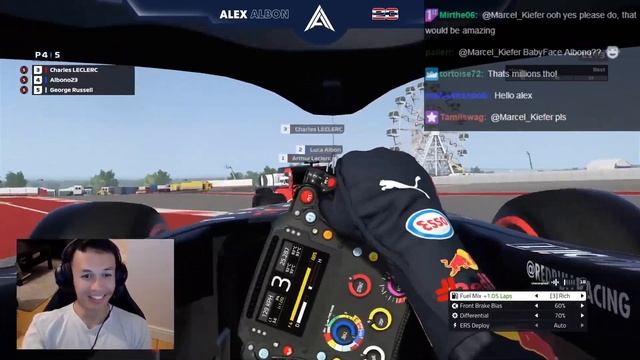 Alex Albon, Leclerc, Russell - REVERSE TRACK STREAM + Chat смотреть онлайн