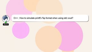 C++ : How to simulate printf's %p format when using std::cout?