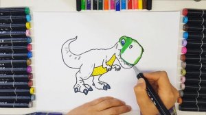 How to draw a Tirex dinosaur \ Как нарисовать динозавр тирекс
