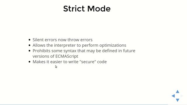 'use strict' in ES5 JavaScript смотреть онлайн