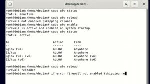 How to fix Firewall Not enabled (skipping reload) ufw firewall - error sudo ufw reload