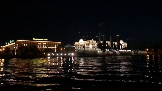 Ночной Питер с катера, развод мостов Санкт Петербург 2019