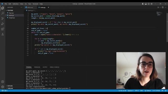 Python Beginner: How I'm coding Hangman Game