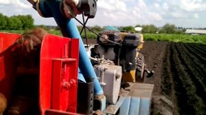 Мотоблок Нева МТ2 и картофелесажалка