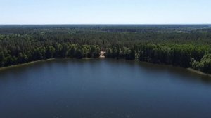 Озеро Малое святое и река Теша Нижегородской области с высоты