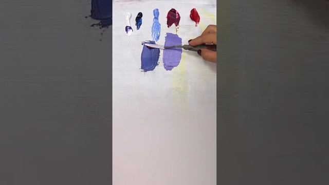 Как смешать разные оттенки сиреневого? #художник смотреть онлайн