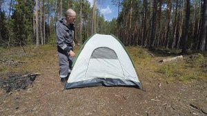 Палатка Outventure Dome 3. Первая установка. Обзор.