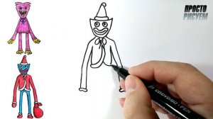 Рисуем НОВОГОДНИЙ Хагги Вагги