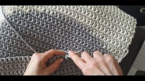 Вяжем ковер крючком столбиками без накида. Часть 2