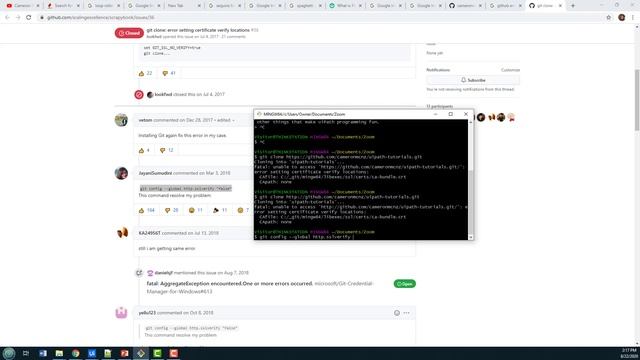 Fix Git clone's fatal setting SSL certificate error смотреть онлайн