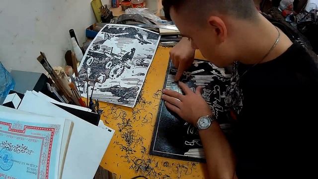 Вырезание гравюры смотреть онлайн