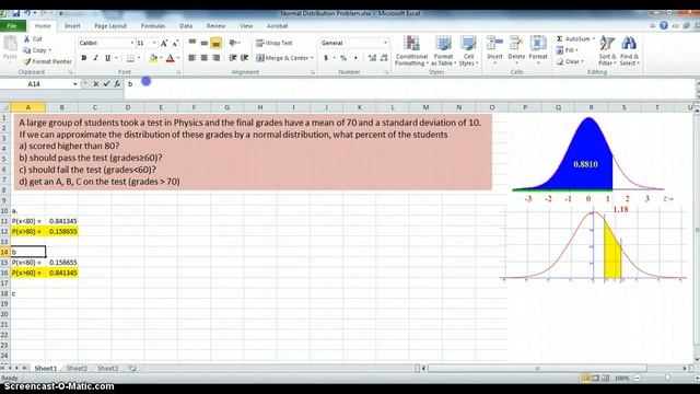 Normal Distribution Problem Using Excel смотреть онлайн