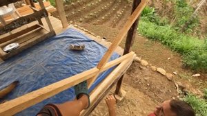 Начинаем делать стены в нашем паяге | Батя учит сына каркасить | Жизнь с филиппинкой в деревне