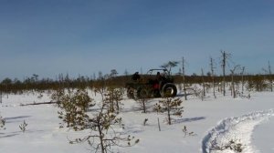 Вездеход "ЛЕСНИК" по глубокому снегу.