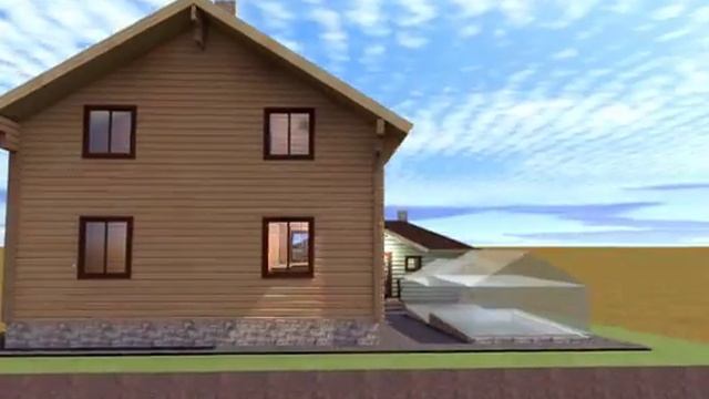 Дача из кл. бруса с бревенчатой баней. смотреть онлайн