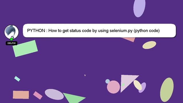PYTHON : How to get status code by using selenium.py (python code)