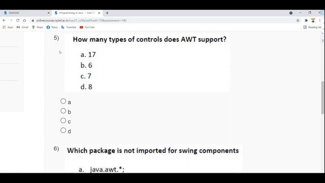 NPTEL PROGRAMMING IN JAVA WEEK 9 ASSIGNMENT ANSWERS | 2021 смотреть онлайн