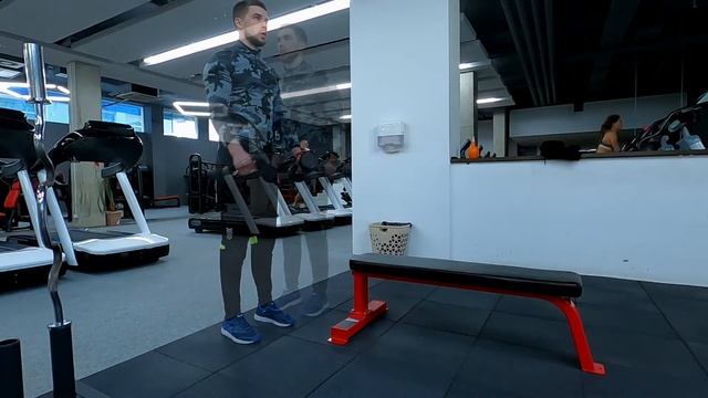 Подъём гантелей перед собой