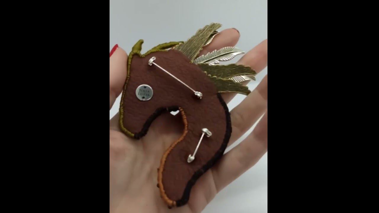 Брошь Дракон вышитая зеленый коричневый #shorts смотреть онлайн