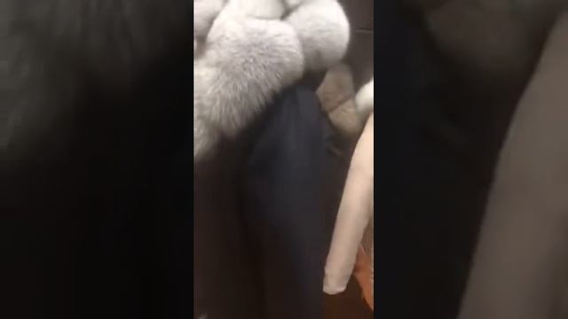 Парка с песцом чёрного цвета, 85/90 см смотреть онлайн