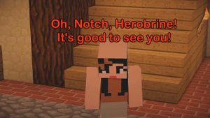 Если бы Нотч и Херобрин встретили Новый Год вместе   Майнкрафт Машинима