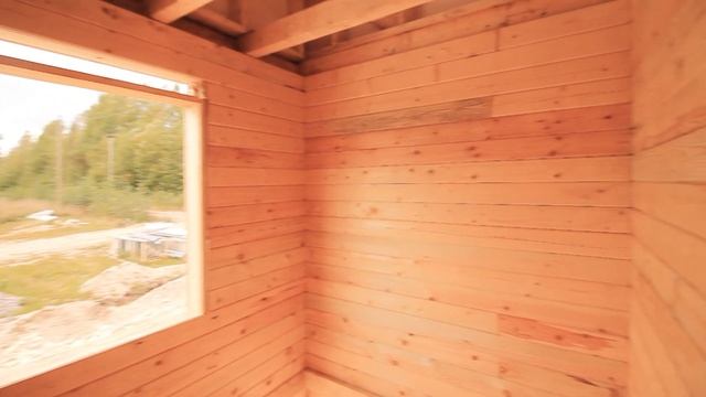 Дом из сруба под усадку 6х8 / Выборгский р-он, КП Верхняя дача смотреть онлайн