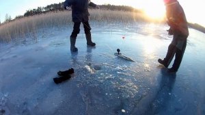 Щука на Вуоксе в январе.