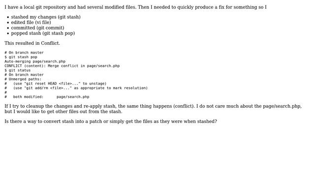 Unable to "git stash pop" due to conflict (3 Solutions!!) смотреть онлайн