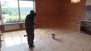 Шлифовка половой доски из сосны. Тариф "ПРЕМИУМ"