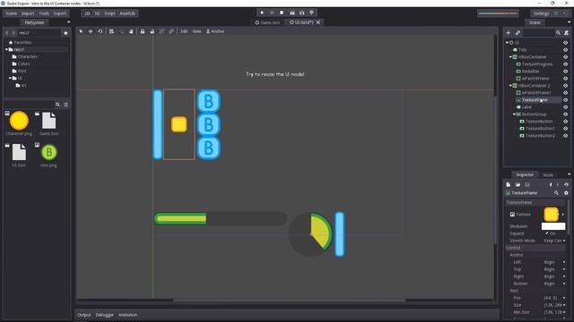 Intro to UI containers: Godot engine tutorial