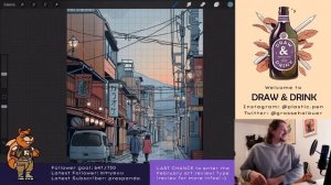 Environment drawing - Procreate drawing tips & tricks. Livestream part 3: coloring and animation