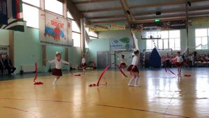 Спортивный танец с лентами в детском саду "Калинка"