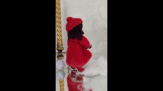 Ватная елочная игрушка "Модница". Коллекционная кукла. Елочные украшения. Подарок на Новый Год 2024