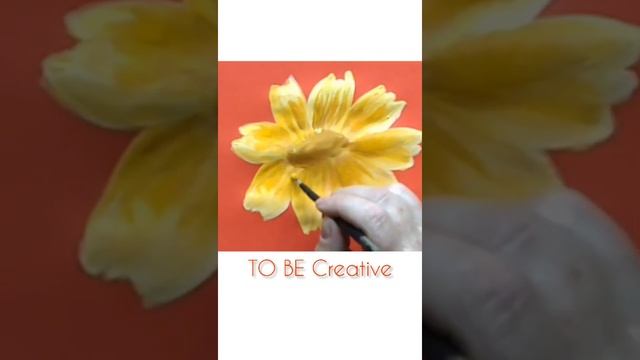 Как нарисовать дороникум/Рисуем желтую ромашку просто и поэтапно/Easy Acrylic Painting #tobecreativ