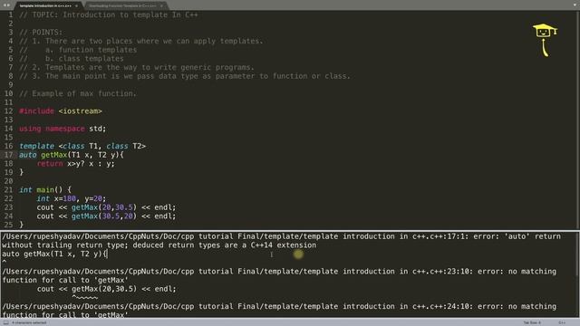 Overloading Function Template In C++
