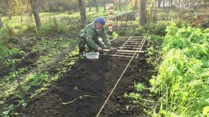Высадка чеснока по решетке (просто, легко, быстро)