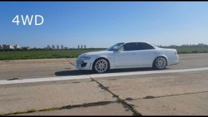 Toyota Mark 2 1jz-gte. 2wd vs 4WD. Slow motion.