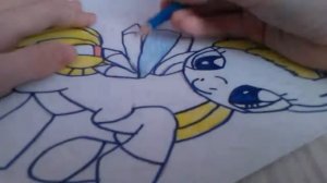 Рисуем пони: Раскрашиваю пони Винкс, которых я сама нарисовала!