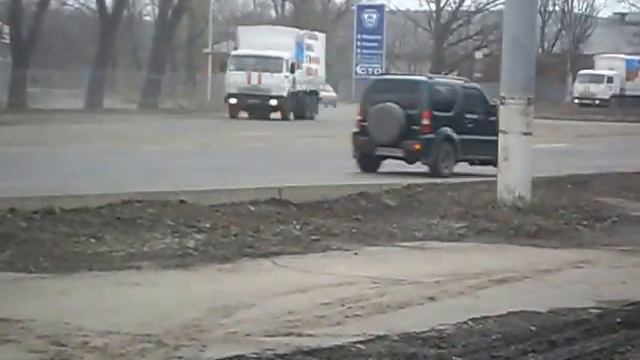 17-й гуманитарный конвой от РФ в Луганске 4 марта 2015г. смотреть онлайн