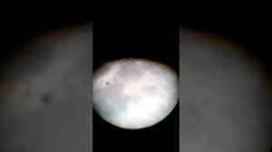 Луна через самодельный телескоп