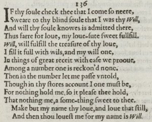 шекспир, сонет 136