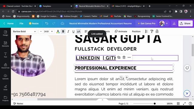 How to Create an Expert-Level Resume as a Fresher Using Canva | Step-by-Step Guide | Free Template смотреть онлайн