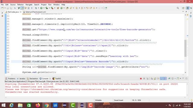 Read QR Codes with the help of Selenium Web driver and Zxing API|Selenium Java||Selenium Automation смотреть онлайн