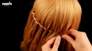 Плетем косу «Водопад» из трех прядей - видеоурок (мастер-класс) Hair’s How.