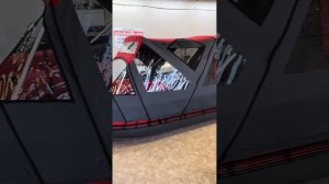 Тент КОМБИ на лодку Скат 450 красно-серый