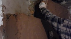 Штукатурка печки и откосов печки. Имитация кирпичной кладки.Часть 2