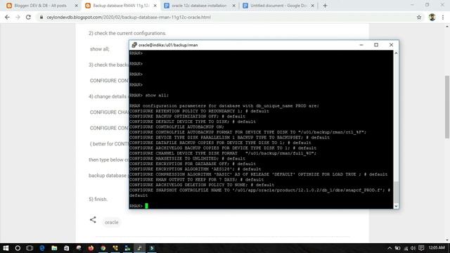 how to backup database in oracle using RMAN | oracle database installtion | sinhala part 7 смотреть онлайн
