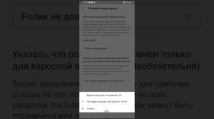 Как установить ограничение по возрасту на видео