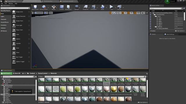 Звуки шагов на разных материалах Unreal Engine 4|Видео урок Unreal Engine|Создание игр
