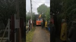 Аренда манипулятора 7 тонн Soosan-КамАЗ для перевозки модулей дома